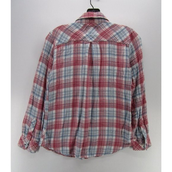 Rails Shirt Small White Button Up Plaid Collared Knit Preppy Western - Picture 7 of 13